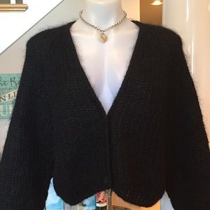 💗 Vintage Cropped & Boxy Mohair Cardigan
